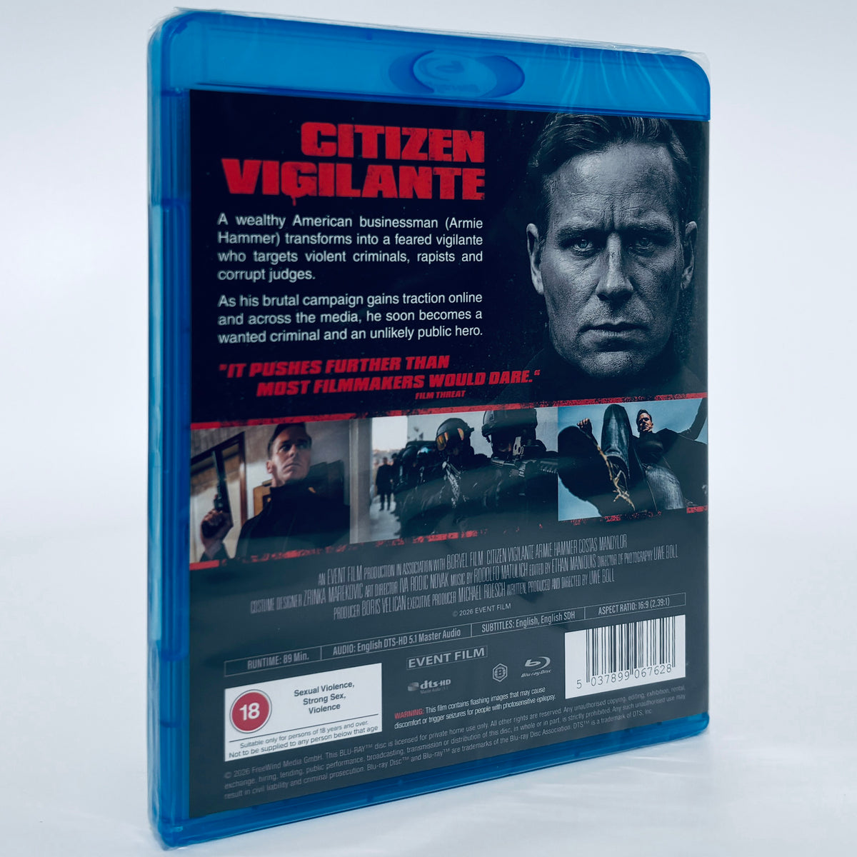 Citizen Vigilante Blu-ray 2026 Armie Hammer Costas Mandylor Uwe Boll