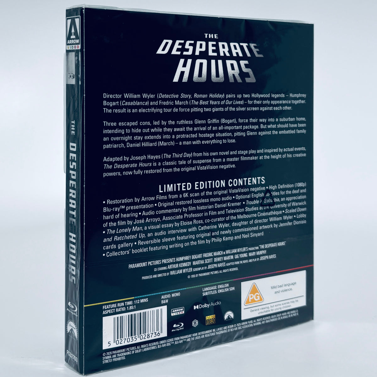The Desperate Hours Blu-ray 1955 Arrow Humphrey Bogart  Fredric March