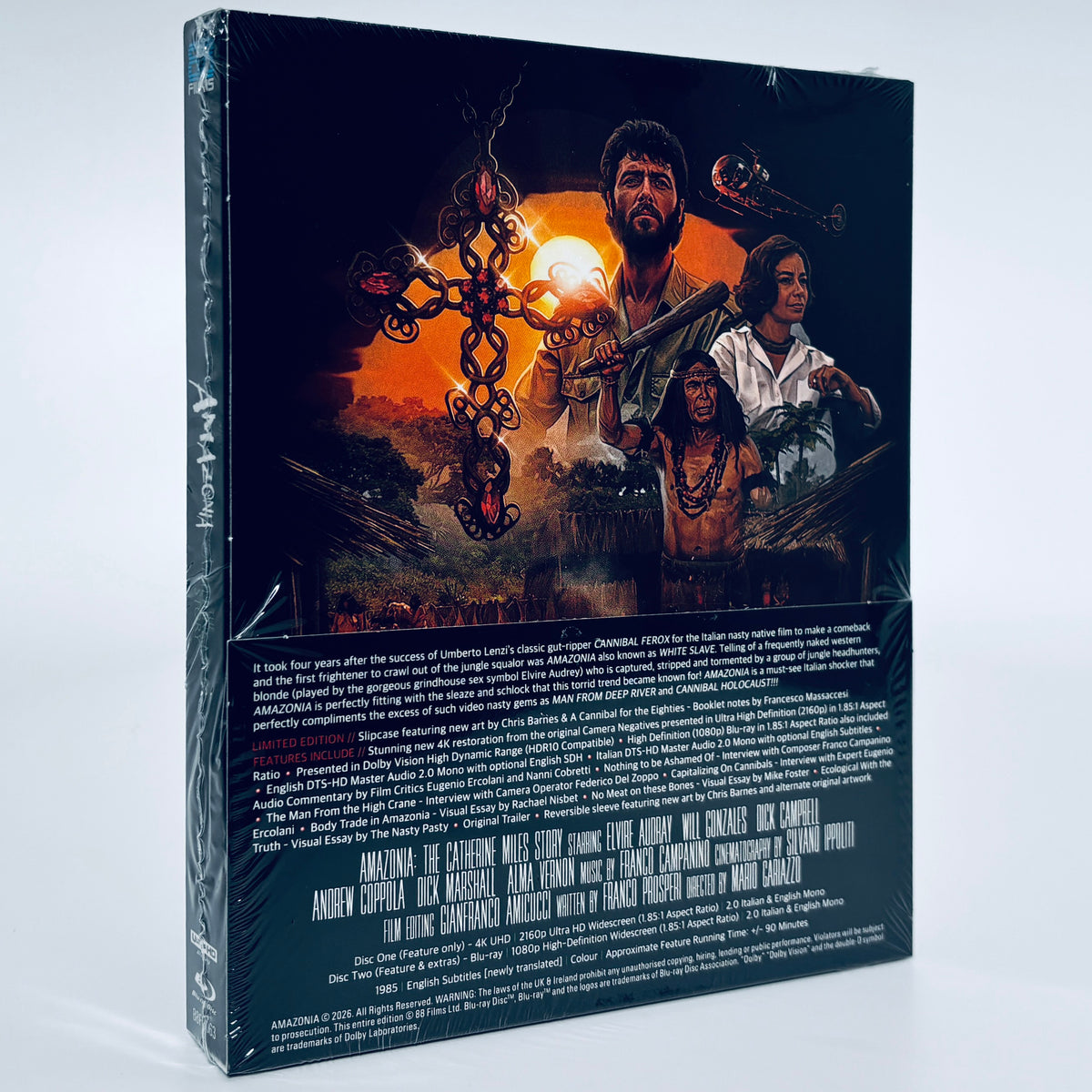 Amazonia The Catherine Miles Story 4K Ultra HD 1985 Blu-ray 88 Films Cannibal Holocaust 2 White Slave