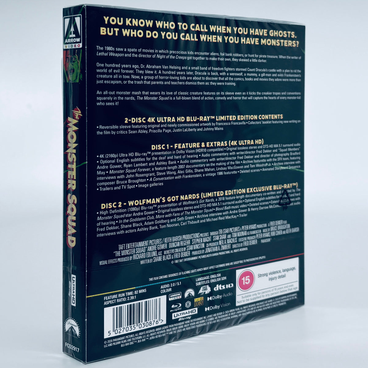 The Monster Squad Ultra HD Blu-ray 1987 Arrow Fred Dekker Shane Black