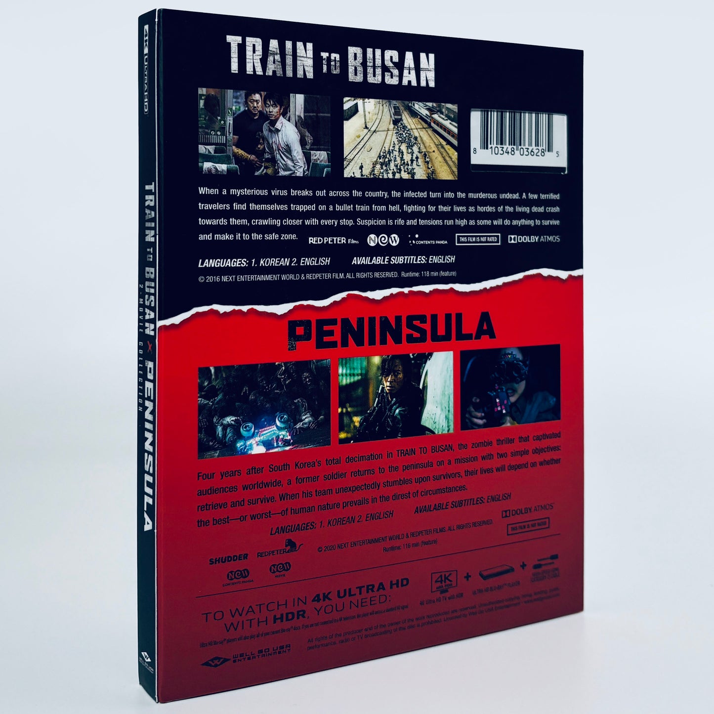Train to Busan Peninsula 4K Ultra HD Zombie Korean Blu-ray Well Go USA