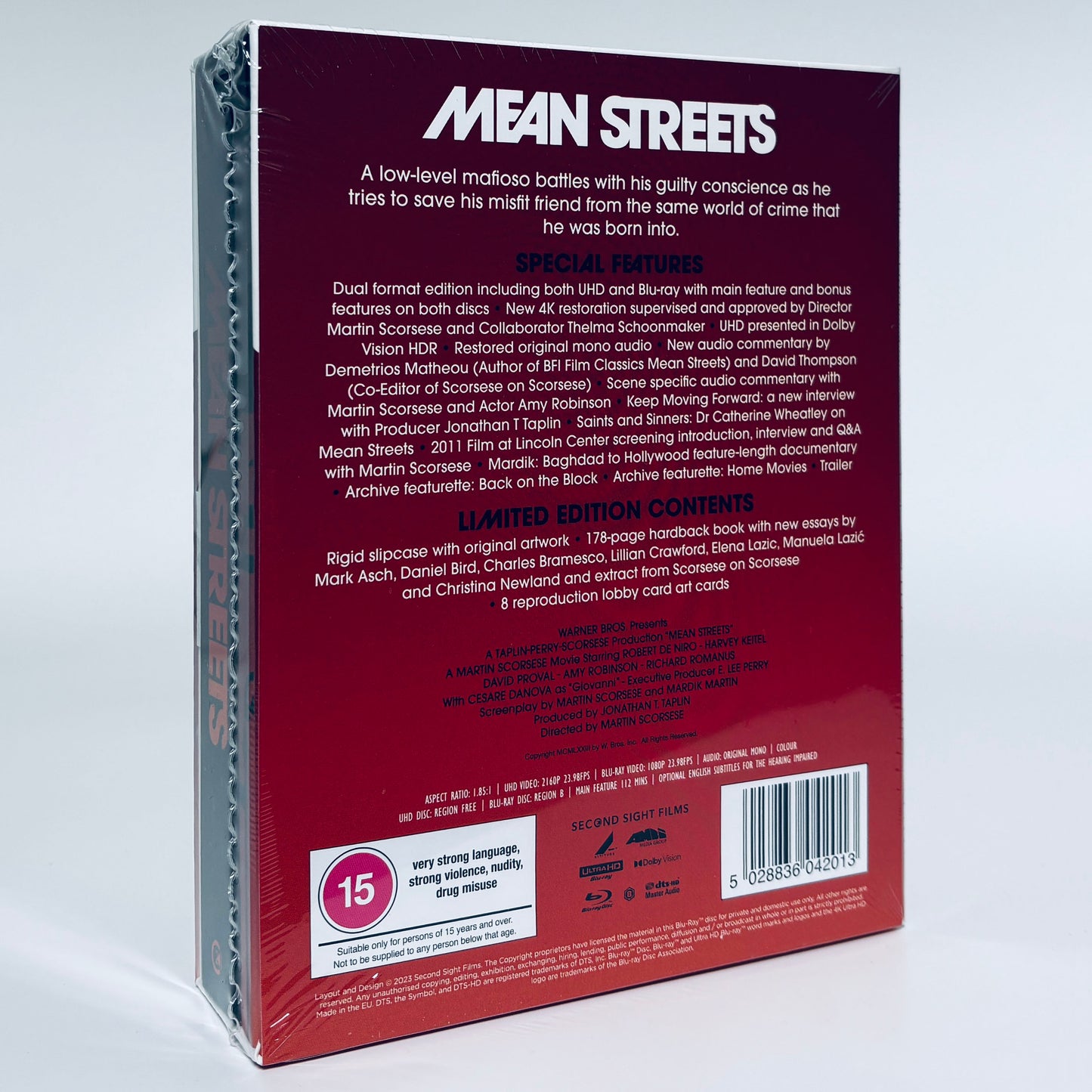 Mean Streets 4K Ultra HD Second Sight Martin Scorsese Limited Edition Blu-ray