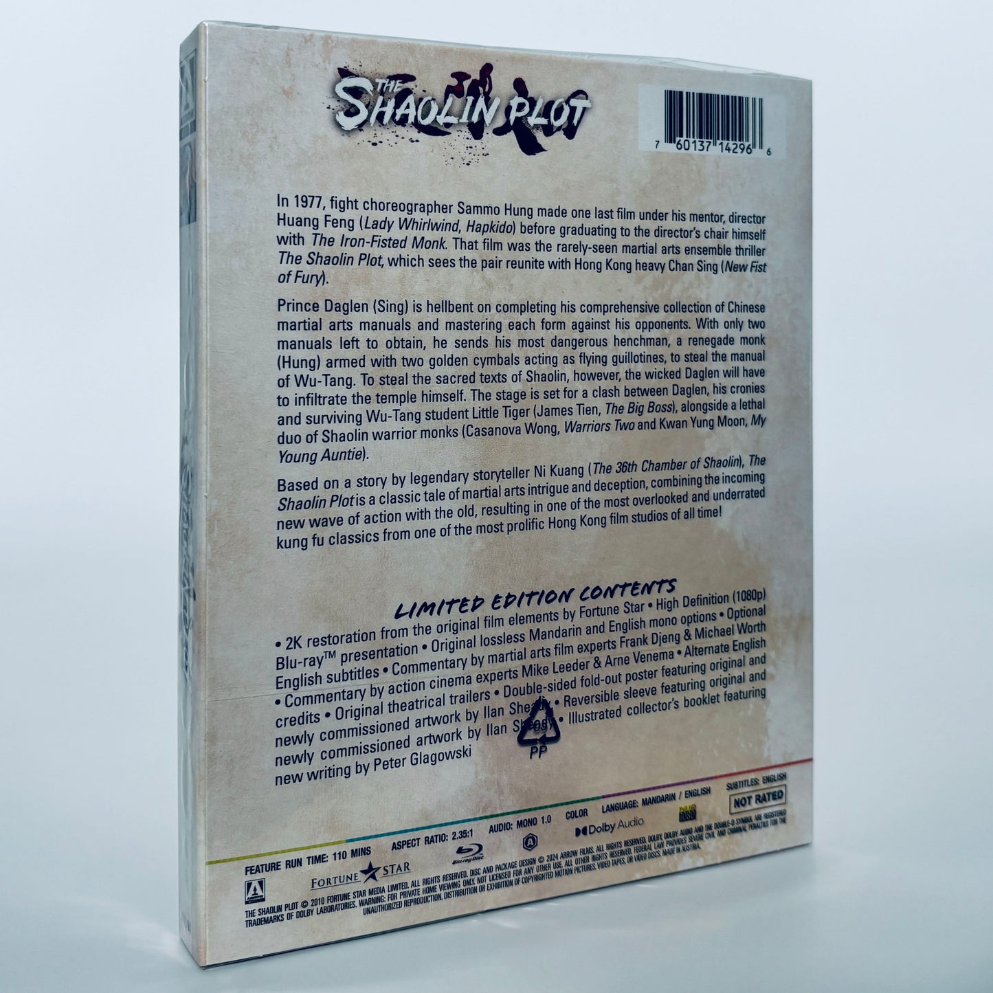 The Shaolin Plot Sammo Hung Slipcase Limited Blu-ray Arrow