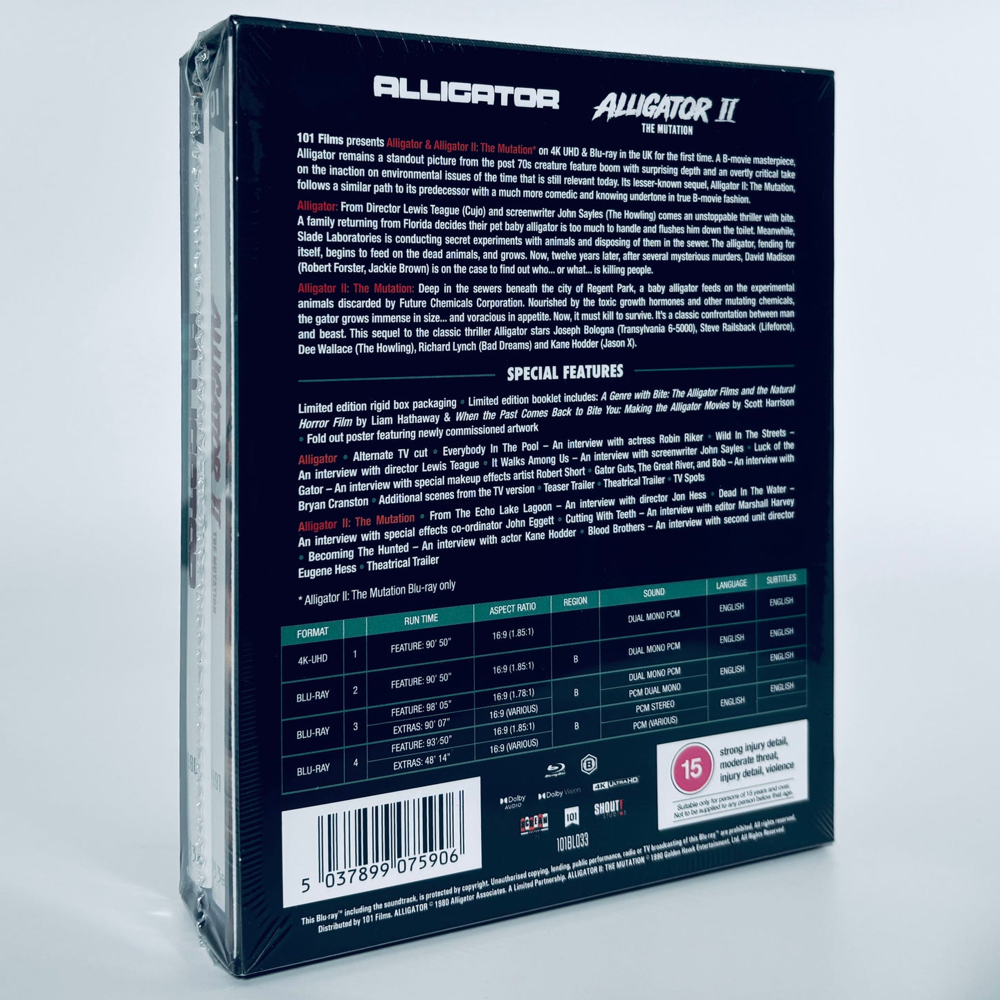 Alligator I II 2 Mutation 4-Disc Collection 4K UHD Region B Blu-ray 101 Films