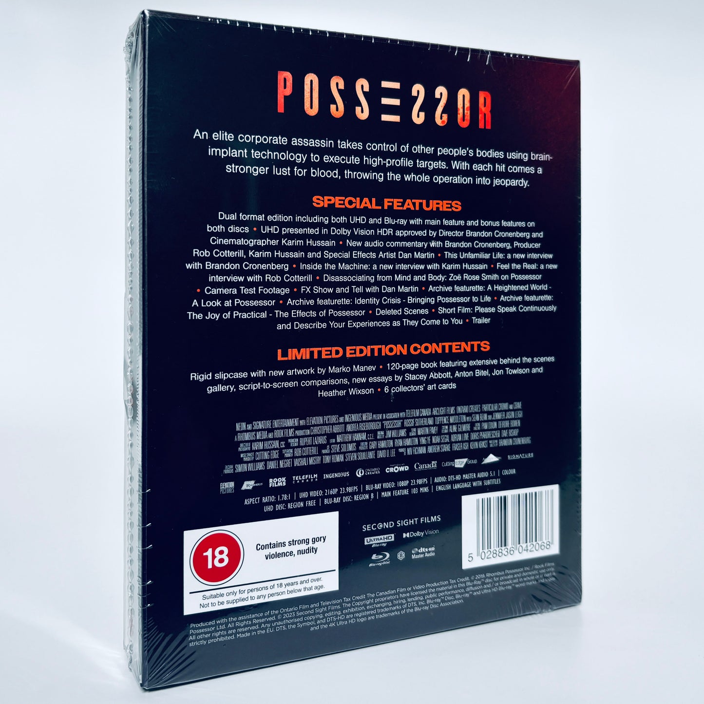 Possessor Cronenberg Brandon 4K Ultra HD Second Sight Limited Edition Blu-ray