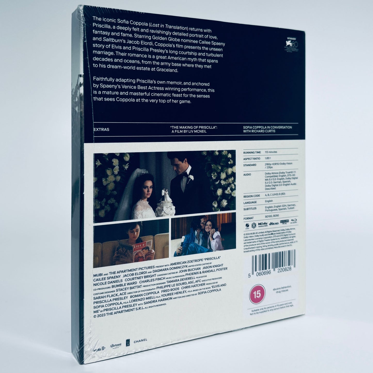 Priscilla 4K Ultra HD Blu-ray Sofia Coppola Elvis Cailee Spaeny UHD Mubi