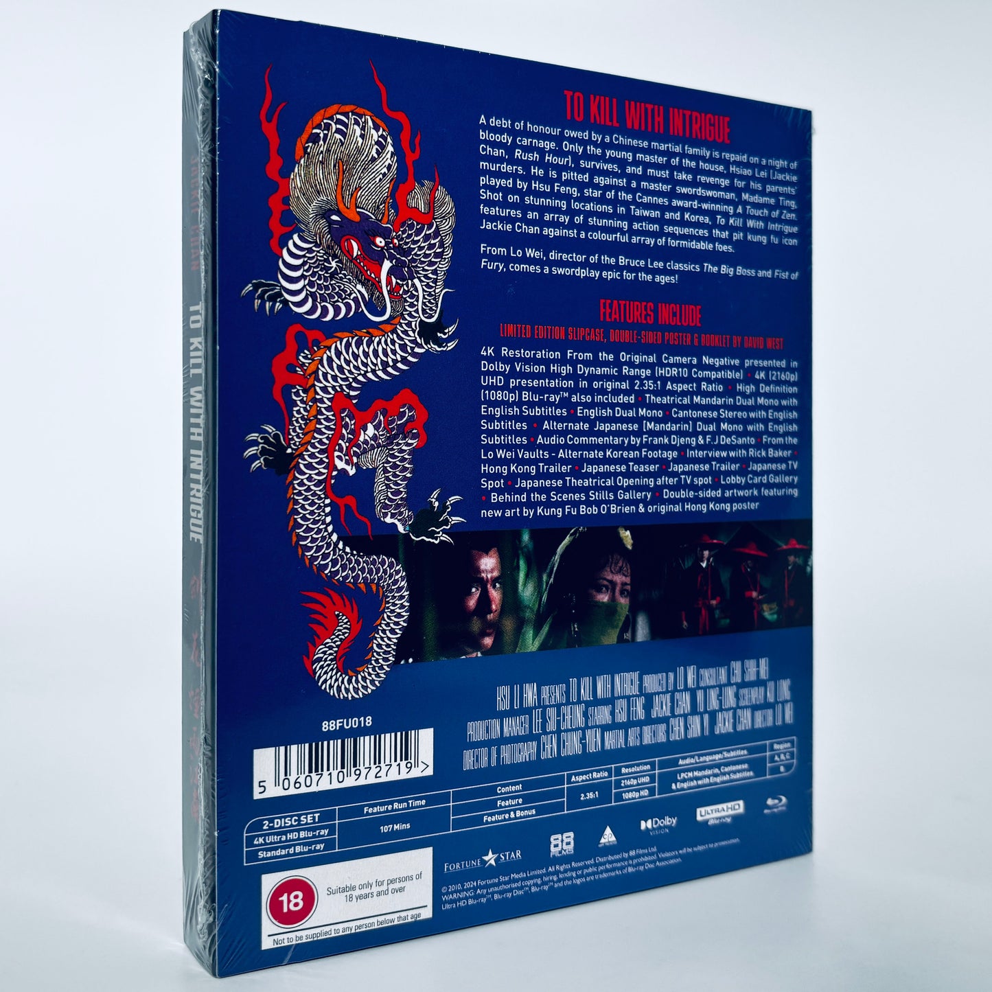 To Kill with Intrigue 4K Ultra HD Ultra UHD Jackie Chan Lo Wei Blu-ray 88 Fil