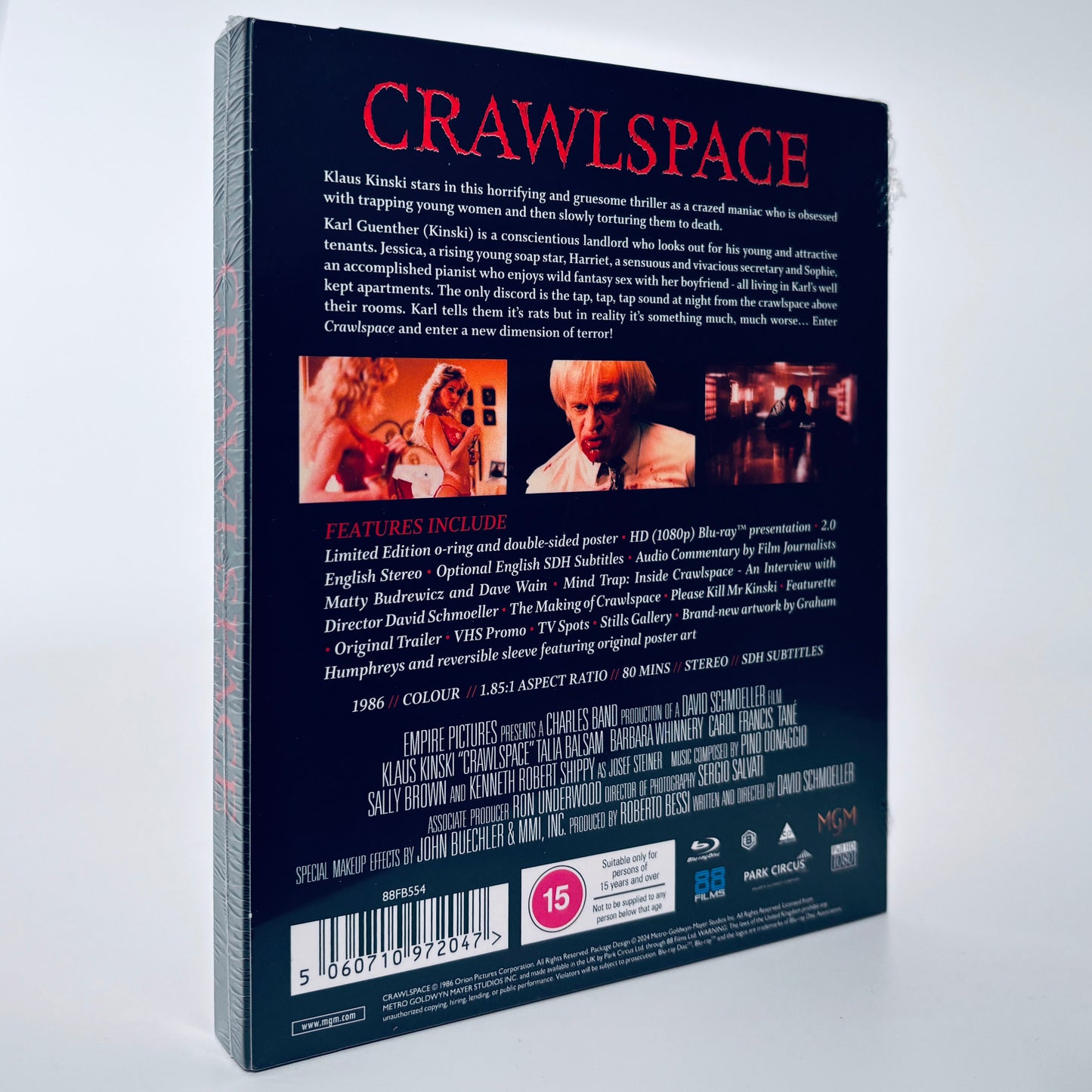 Crawlspace Blu-ray Region B 88 Films Crawl Space Klaus Kinski