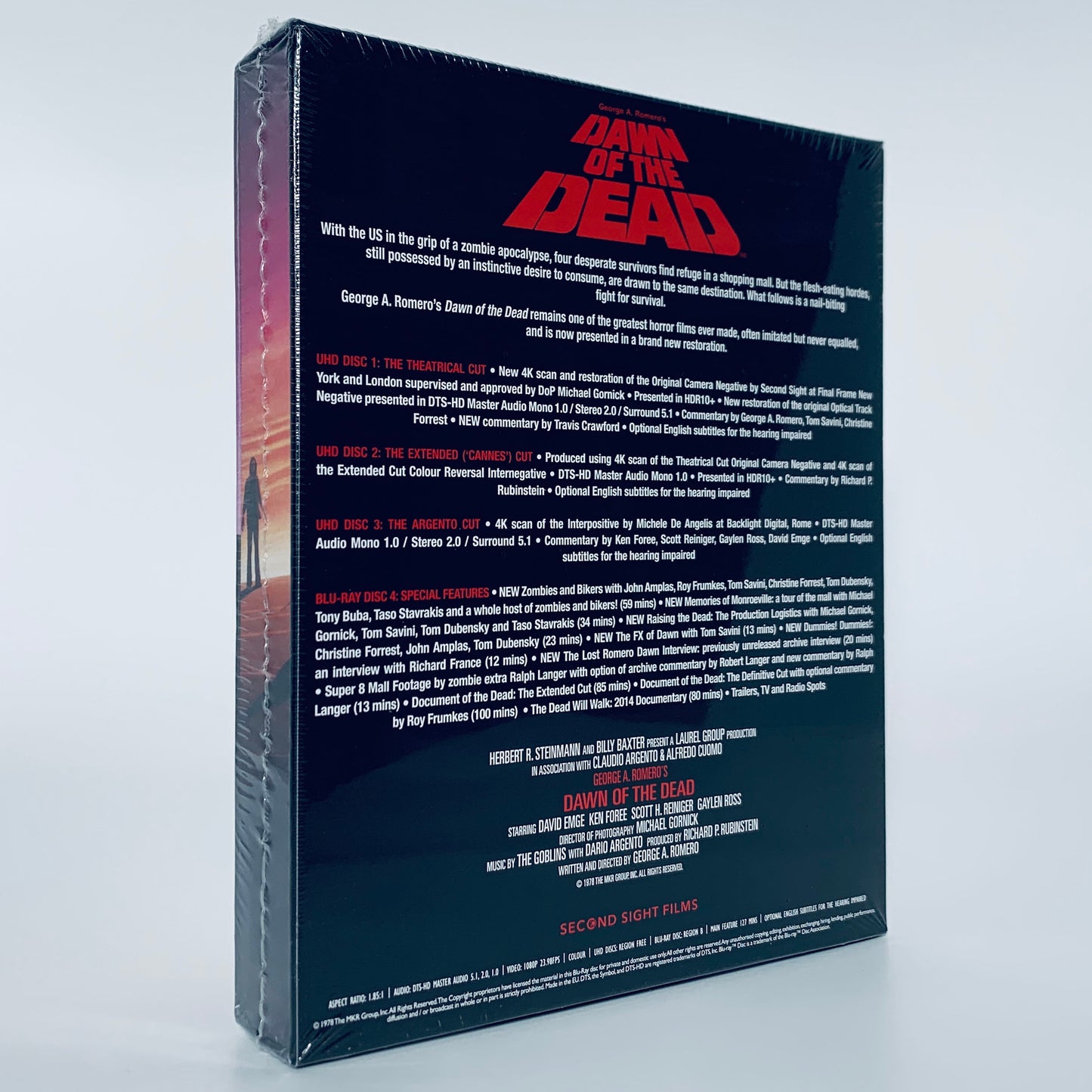 Dawn of the Dead 4-Disc 4K Ultra HD Blu-ray Second Sight George A Romero