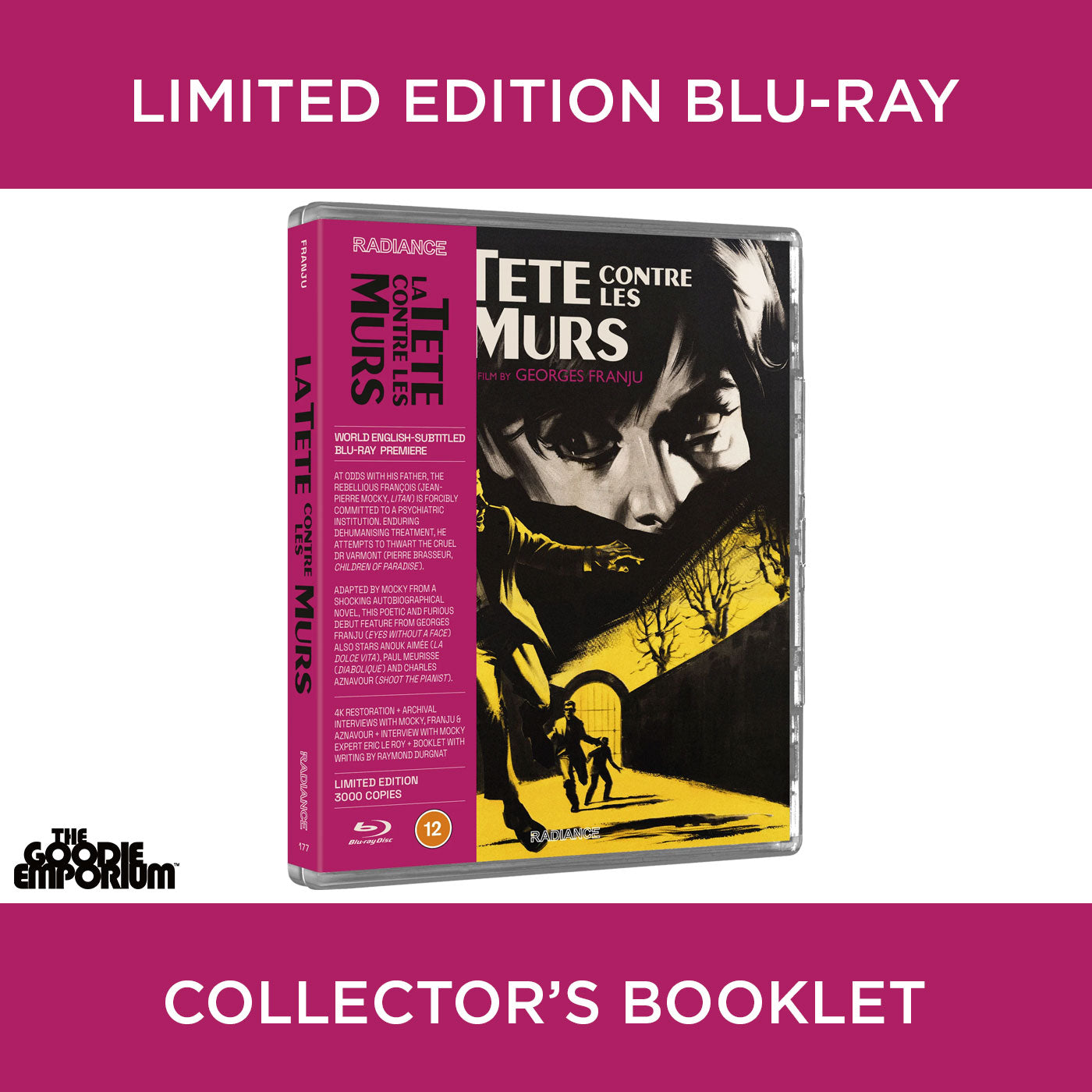 La tête contre les murs Blu-ray 1959 Radiance Georges Franju Jean-Pierre Mocky French Head Against the Wall