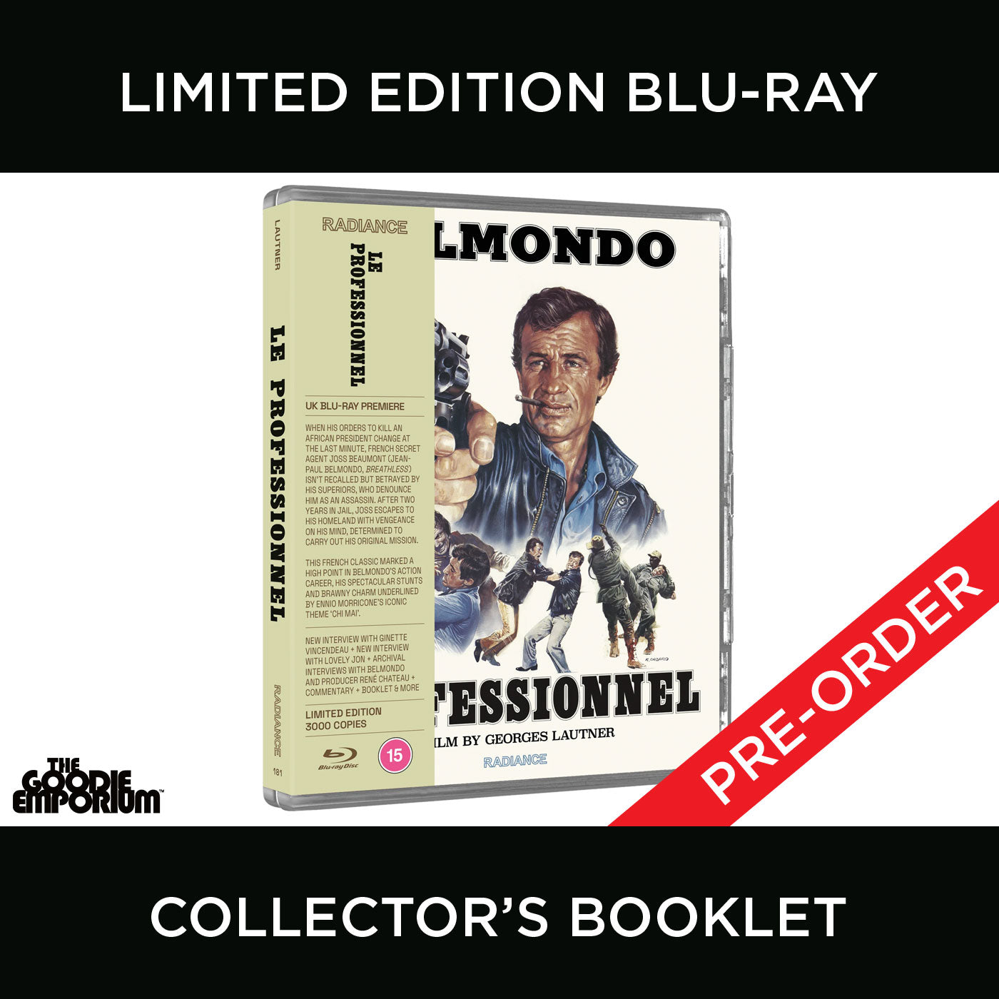 Le professionnel Blu-ray 1981 The Professional Jean-Paul Belmondo Georges Lautner Radiance
