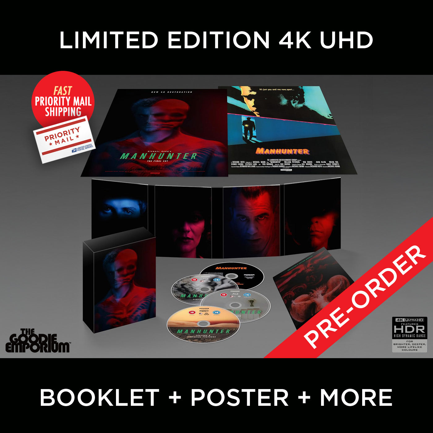 Manhunter 4K Ultra HD Blu-ray Man hunter Final Cut 1986 William Petersen Brian Cox Kim Greist Michael Mann