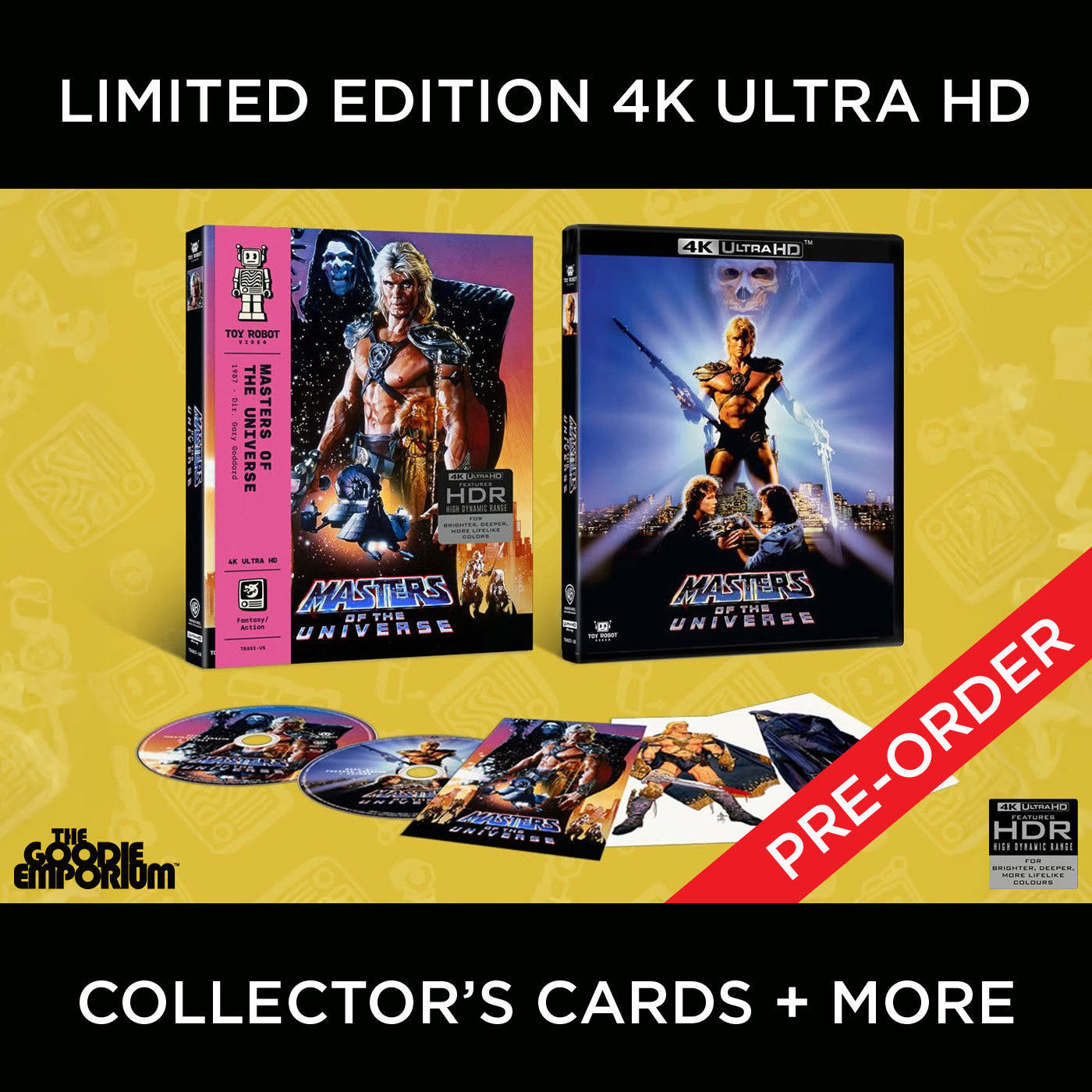 Masters of the Universe 4K Ultra HD Blu-ray Toy Robot Video Arrow Dolph Lundgren 1987 He-man