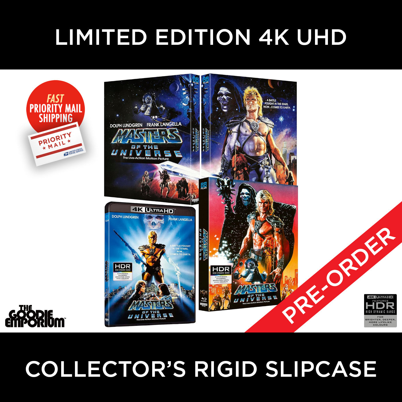 Masters of the Universe 4K Ultra HD Blu-ray 88 Films Dolph Lundgren 1987 He-man