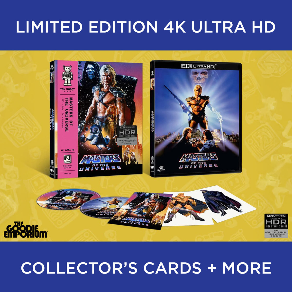 Masters of the Universe 4K Ultra HD Blu-ray Toy Robot Video Arrow Dolph Lundgren 1987 He-man