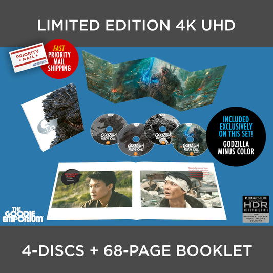 Godzilla Minus One 4K Ultra HD Blu-ray UHD Anime Ltd Deluxe Edition Color