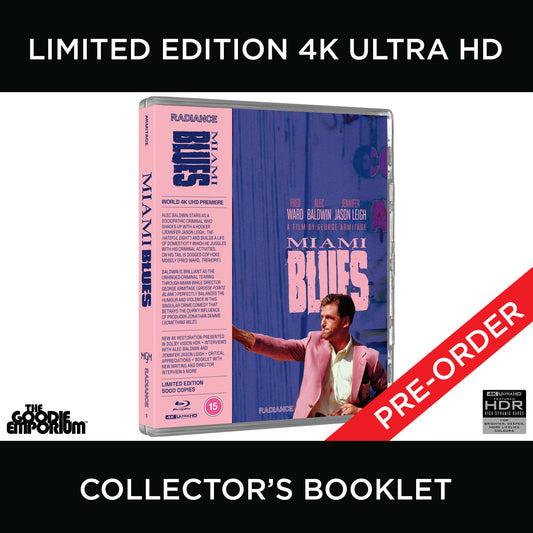 Miami Blues 4K Ultra HD Blu-ray Radiance UHD George Armitage Fred Ward Alec Baldwin Jennifer Jason Leigh