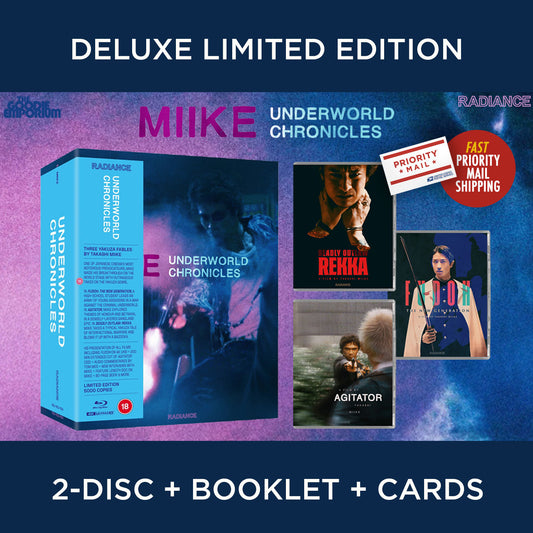 Underworld Chronicles Three Yakuza Fables by Takashi Miike Blu-ray Radiance Fudoh Agitator Deadly Outlaw Rekka