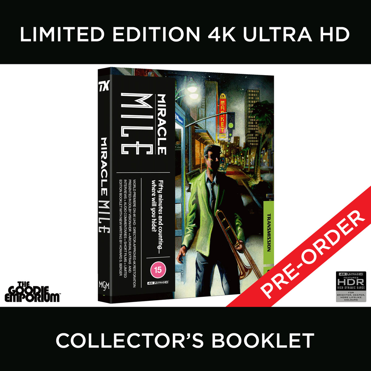Miracle Mile 4K Ultra HD Blu-ray 1988 Radiance Transmission UHD Anthony Edwards Steve De Jarnatt