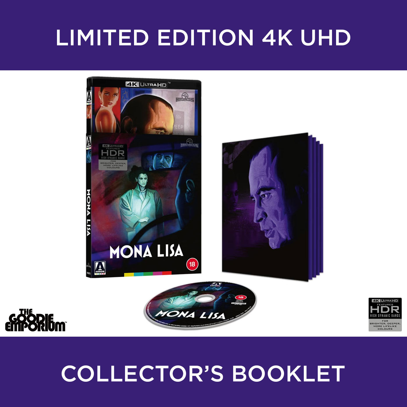 Mona Lisa 4K Ultra HD Blu-ray 1986 Arrow Neil Jordan Bob Hoskins