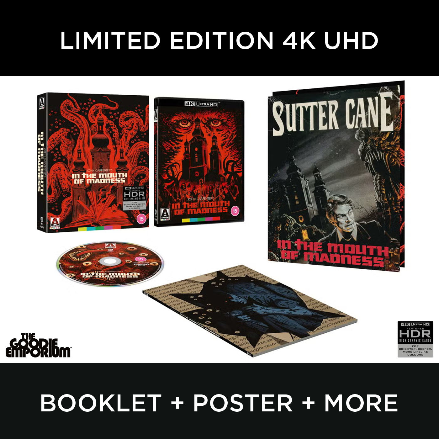 In the Mouth of Madness 4K Ultra HD 1994 Blu-ray Arrow UHD John Carpenter
