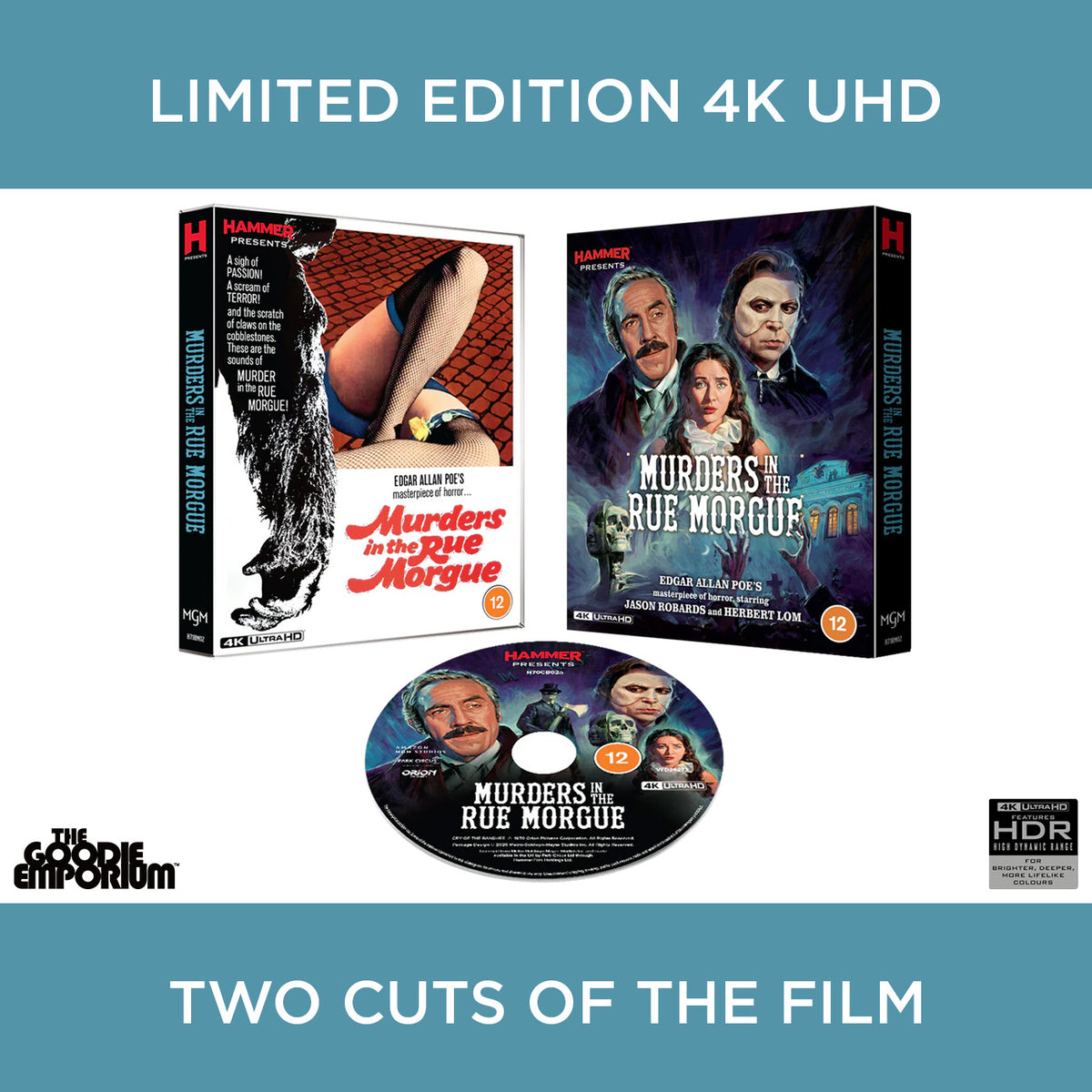 Murders in the Rue Morgue 4K Ultra HD 1971 Blu-ray Hammer Films Gordon Hessler Jason Robards