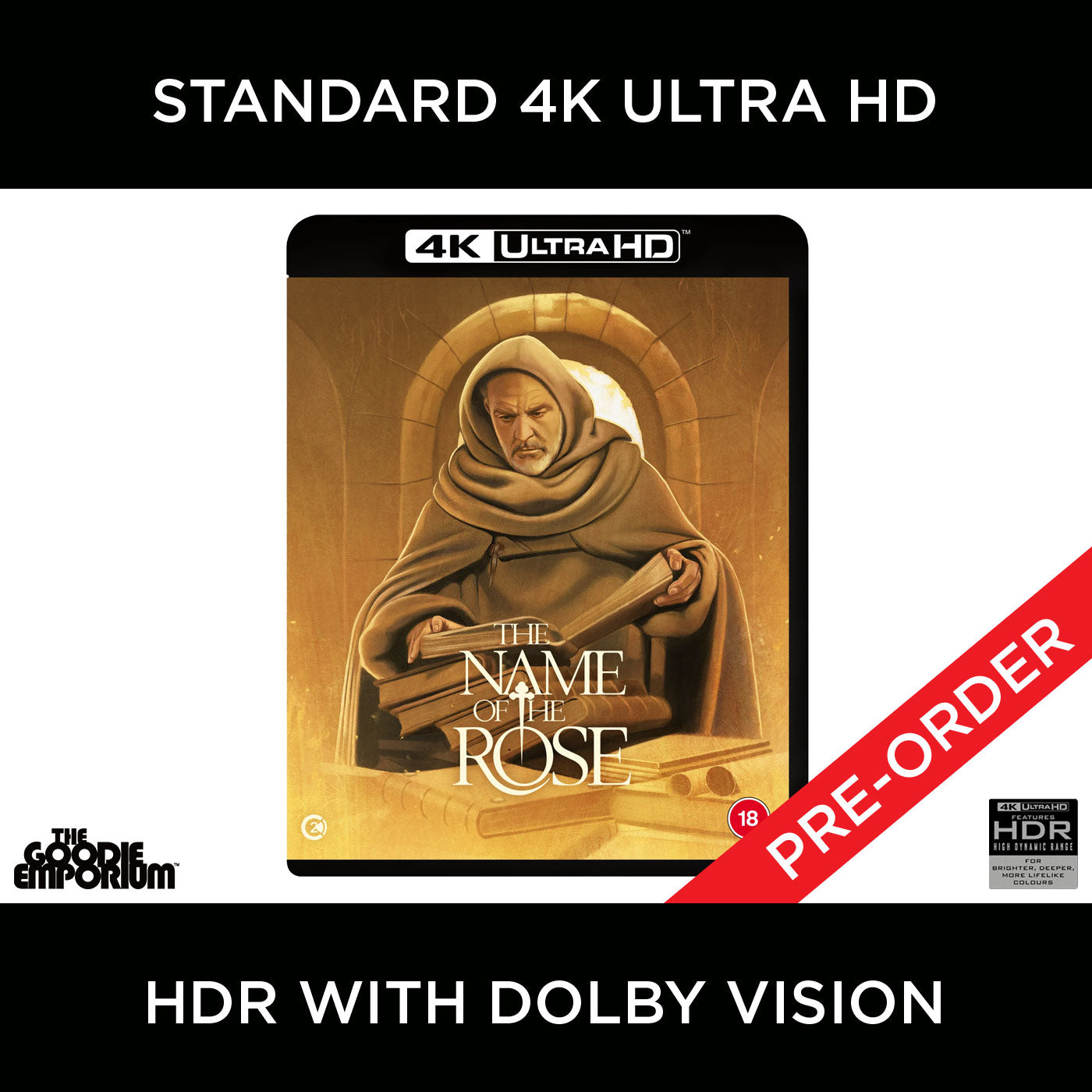 The Name of the Rose 4K Ultra HD 1986 Second Sight Jean-Jacques Annaud Sean Connery