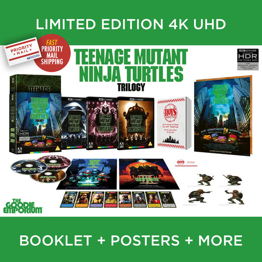 Teenage Mutant Ninja Turtles 4K Ultra HD Blu-ray Trilogy Arrow II III 2 3 TMNT