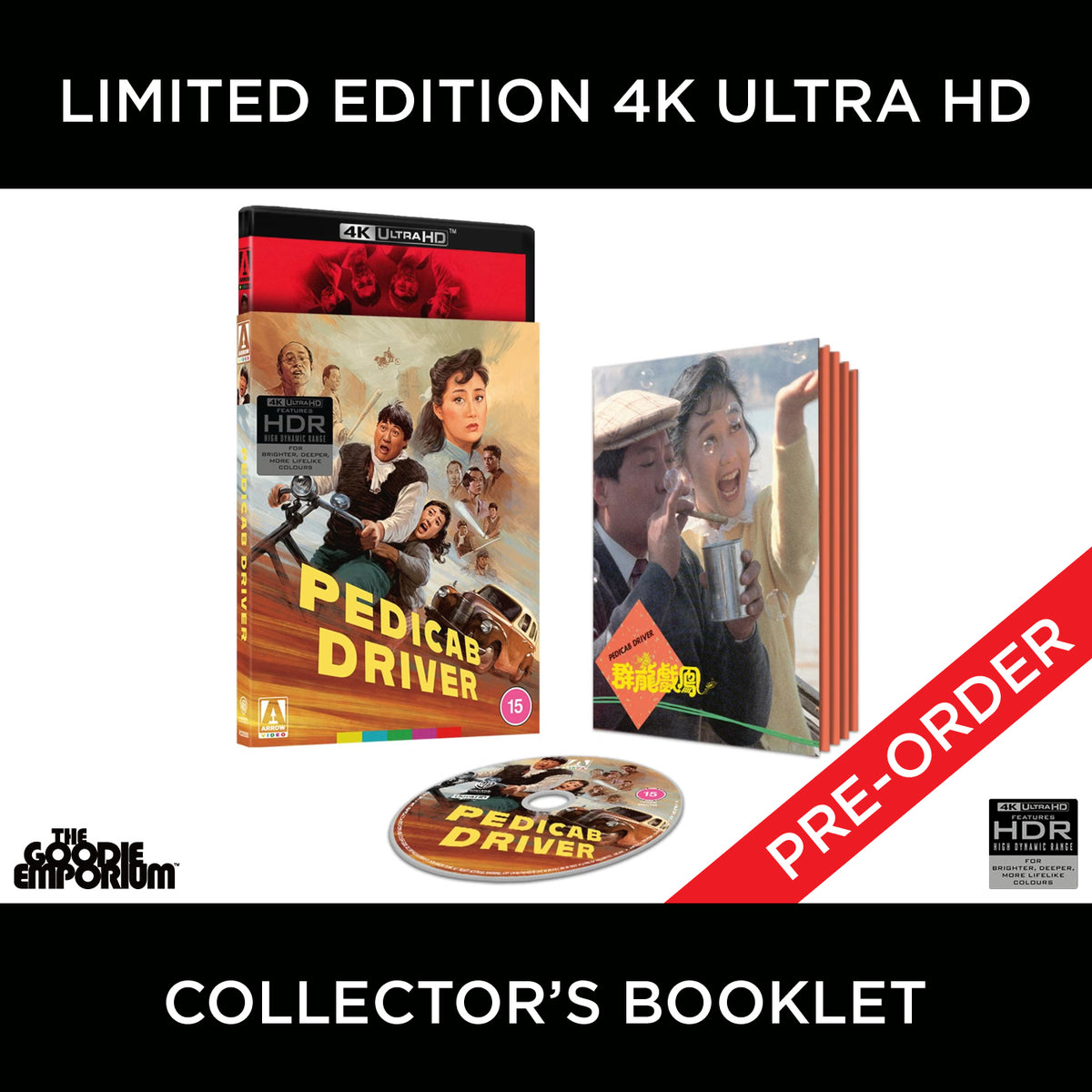 Pedicab Driver Ultra HD Blu-ray UHD 1989 Arrow Sammo Hung Nina Li Chi