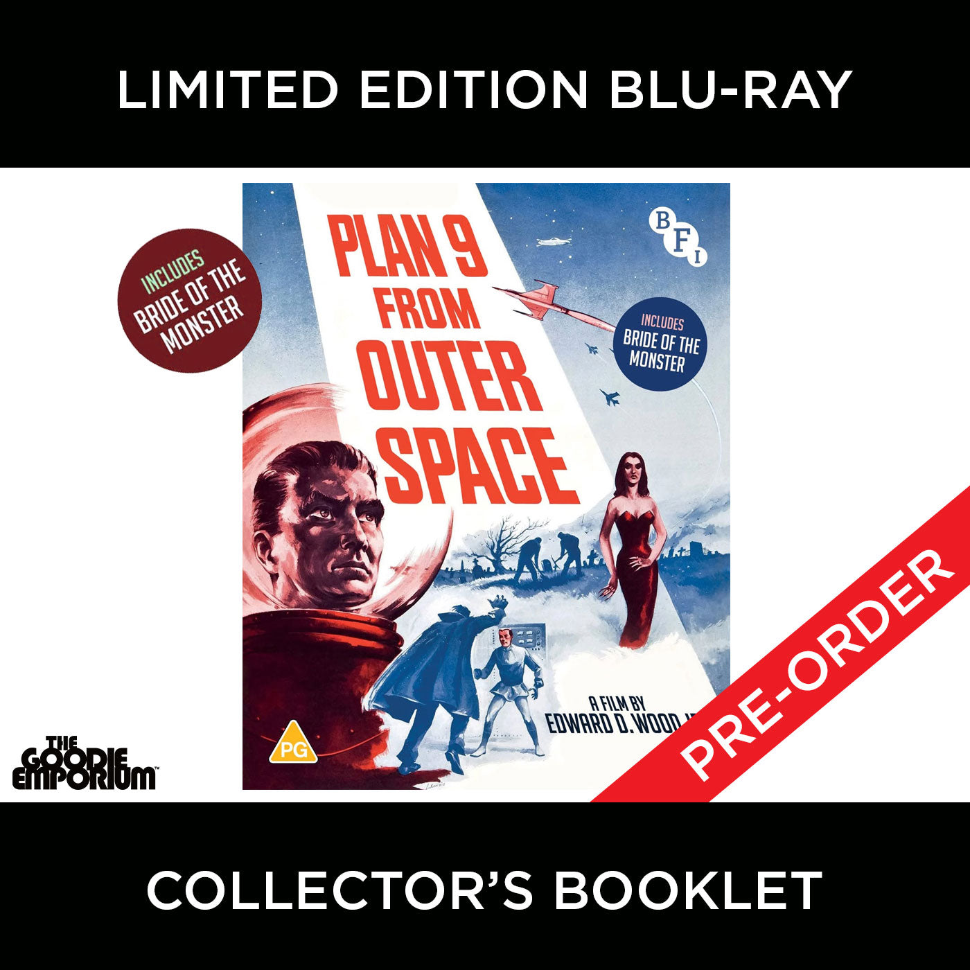 Plan 9 from Outer Space Blu-ray BFI  Bride of the Monster Nine Grave Robbers from Edward D. Wood Jr. Ed
