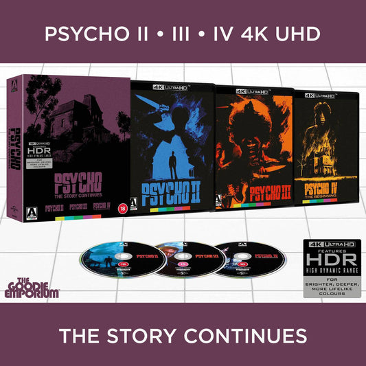 Psycho Collection 3-Film II III IV UHD 4K Ultra HD Blu-ray Arrow Films 2 3 4 New