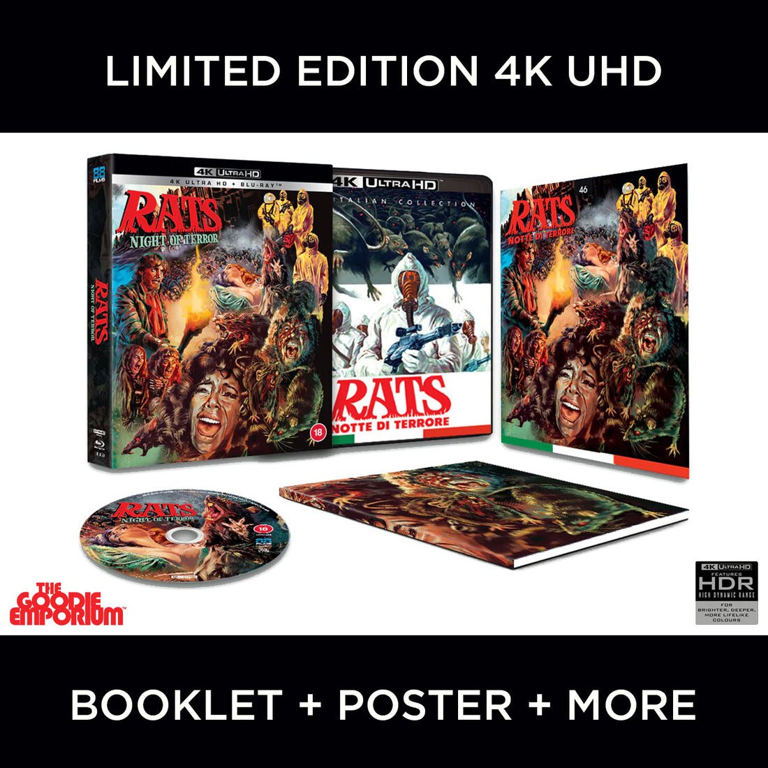 Rats Night of Terror 4K Ultra HD Blu-ray 88 Films UHD Bruno Mattei ...