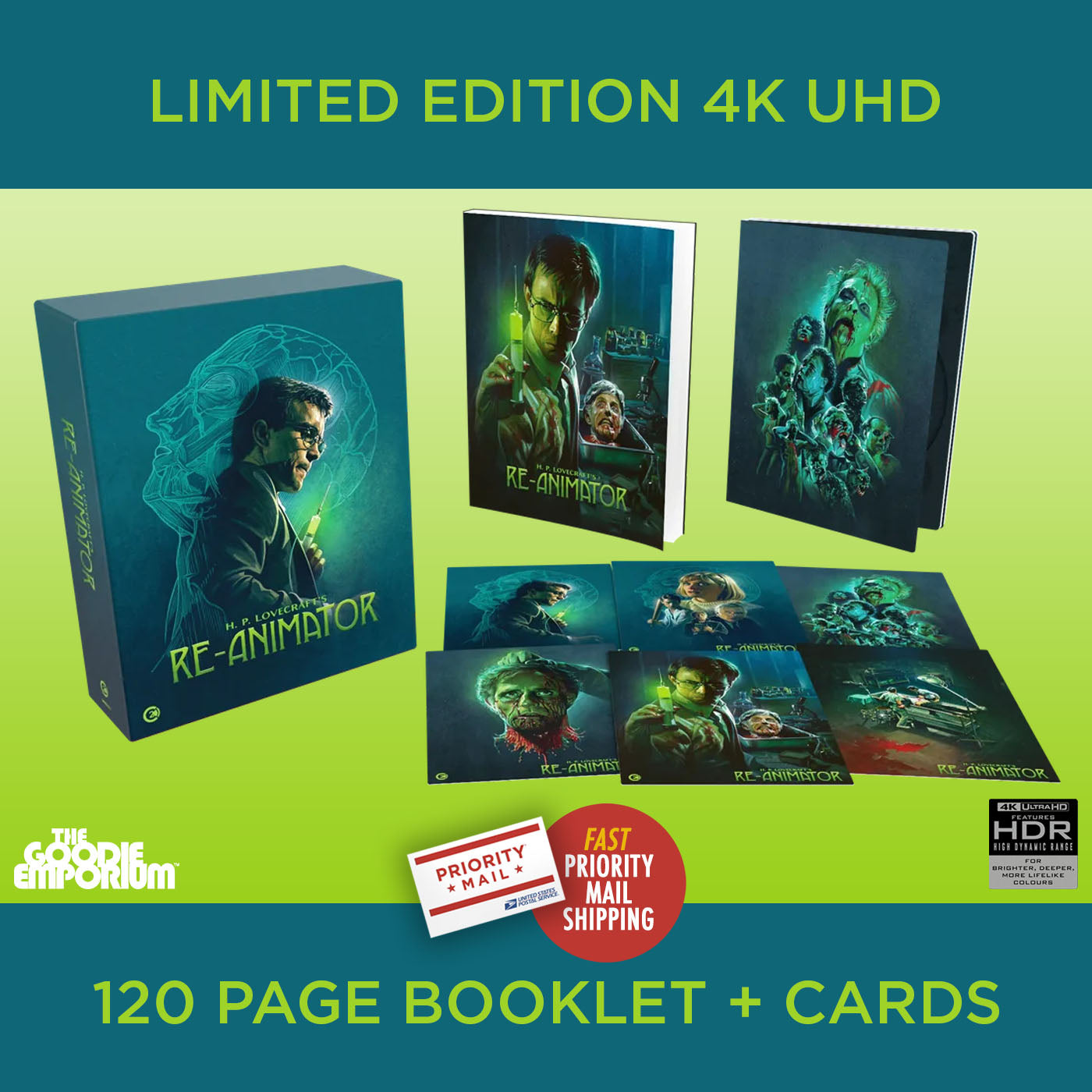 Re-Animator 4K Ultra HD 1985 Reanimator Blu-ray UHD Second Sight Stuart Gordon