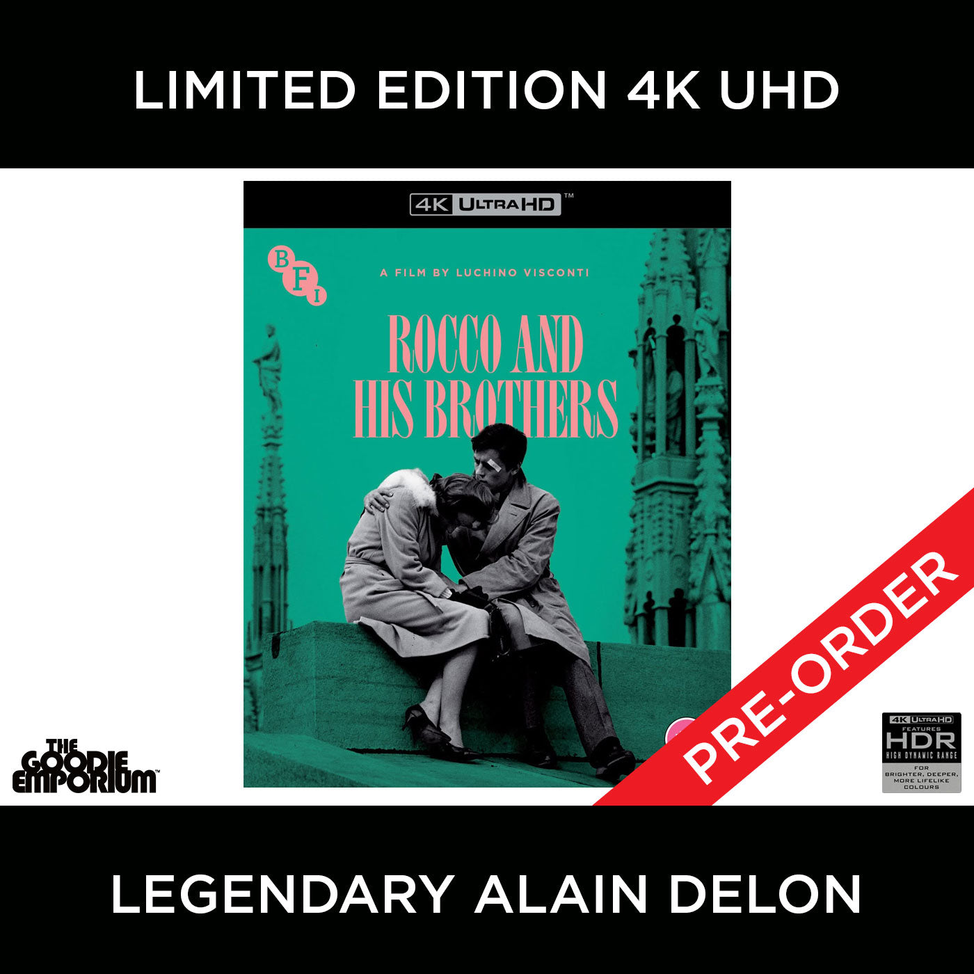 Rocco and his Brothers 4K Ultra HD Blu-ray Alain Delon Luchino Visconti BFI British Film Institute