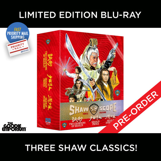 Shawscope Triple Feature Blu-ray 88 Films Two Champions of Shaolin Prince Intruders Shaw Brothers
