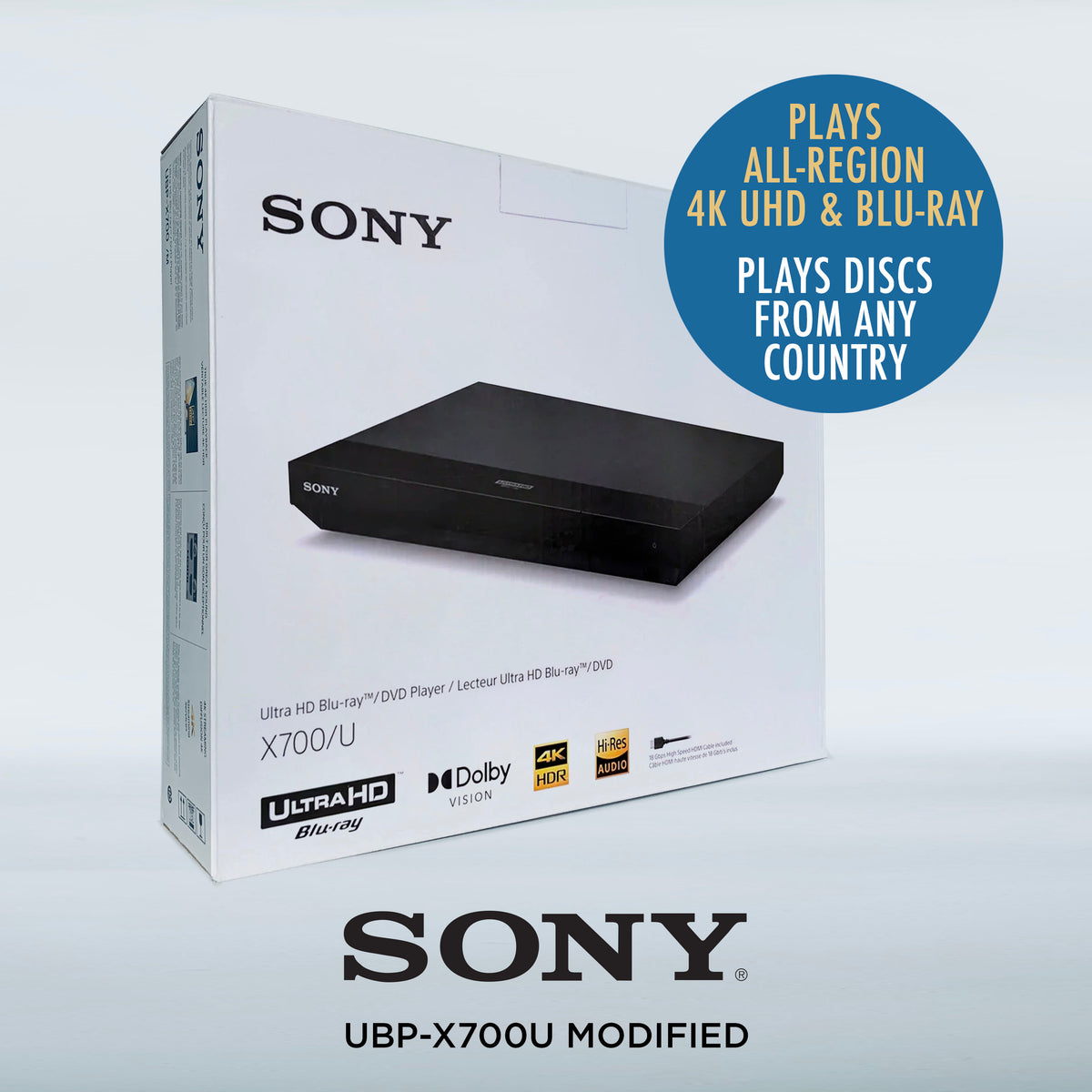 Sony UBP-X700 U Region Free 4K UHD Blu-ray Player Asian Movie DVD 
