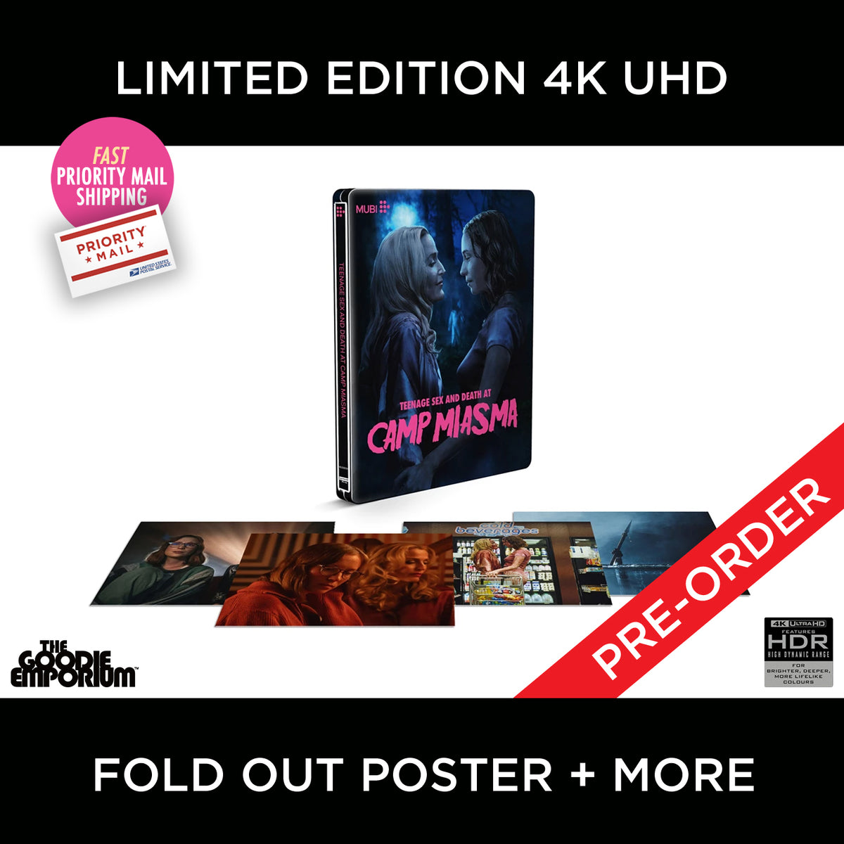 Teenage Sex and Death At Camp Miasma 4K Ultra HD Blu-ray UHD Mubi SteelBook Steel Book