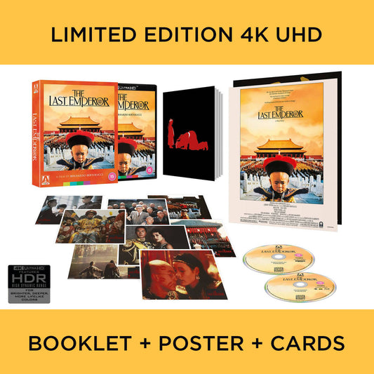The Last Emperor 4K UHD Blu-ray Arrow Films UK Ultra HD Bernardo Bertolucci John Lone