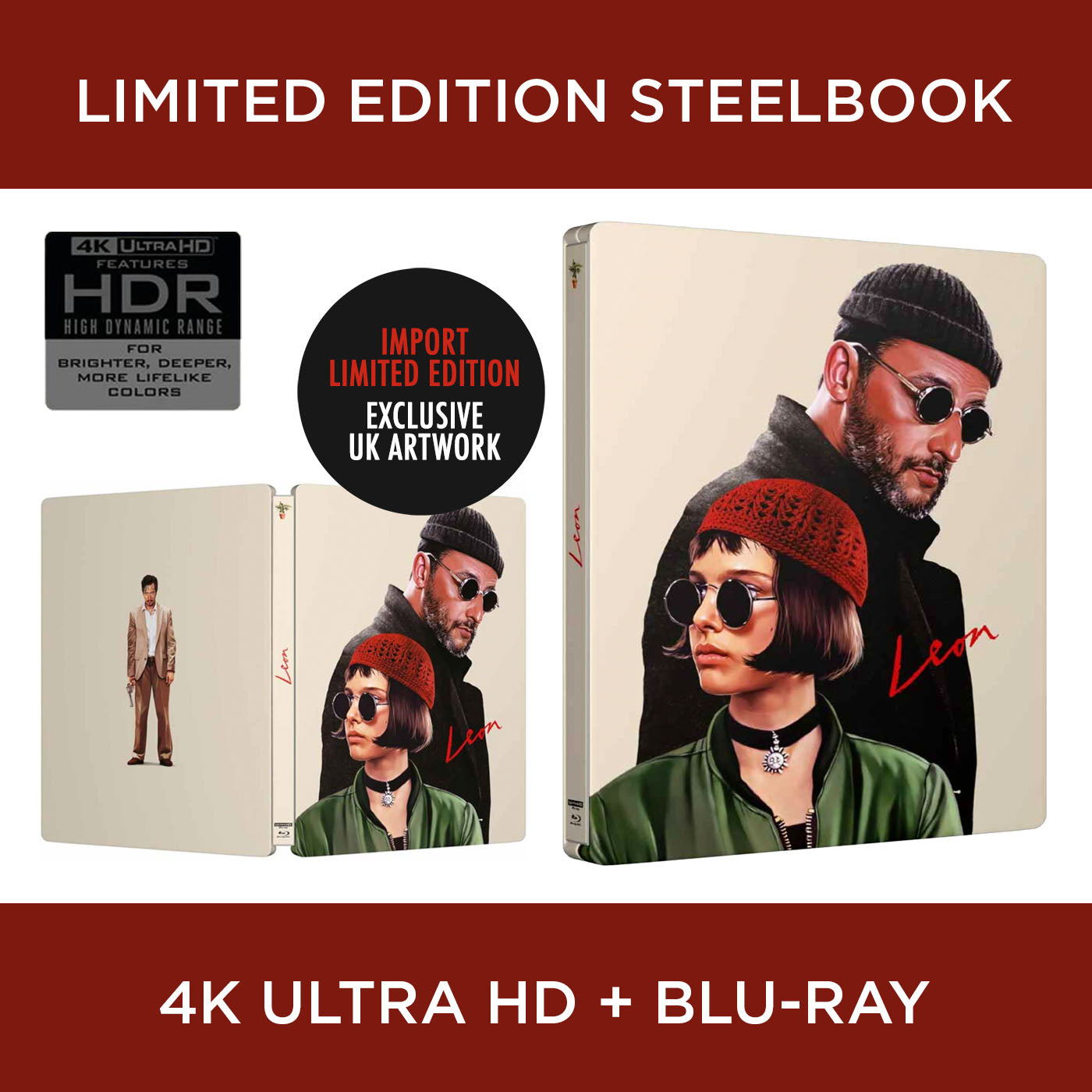 Leon The Professional 4K Ultra HD Blu-ray Steel Book SteelBook Studio Canal Léon