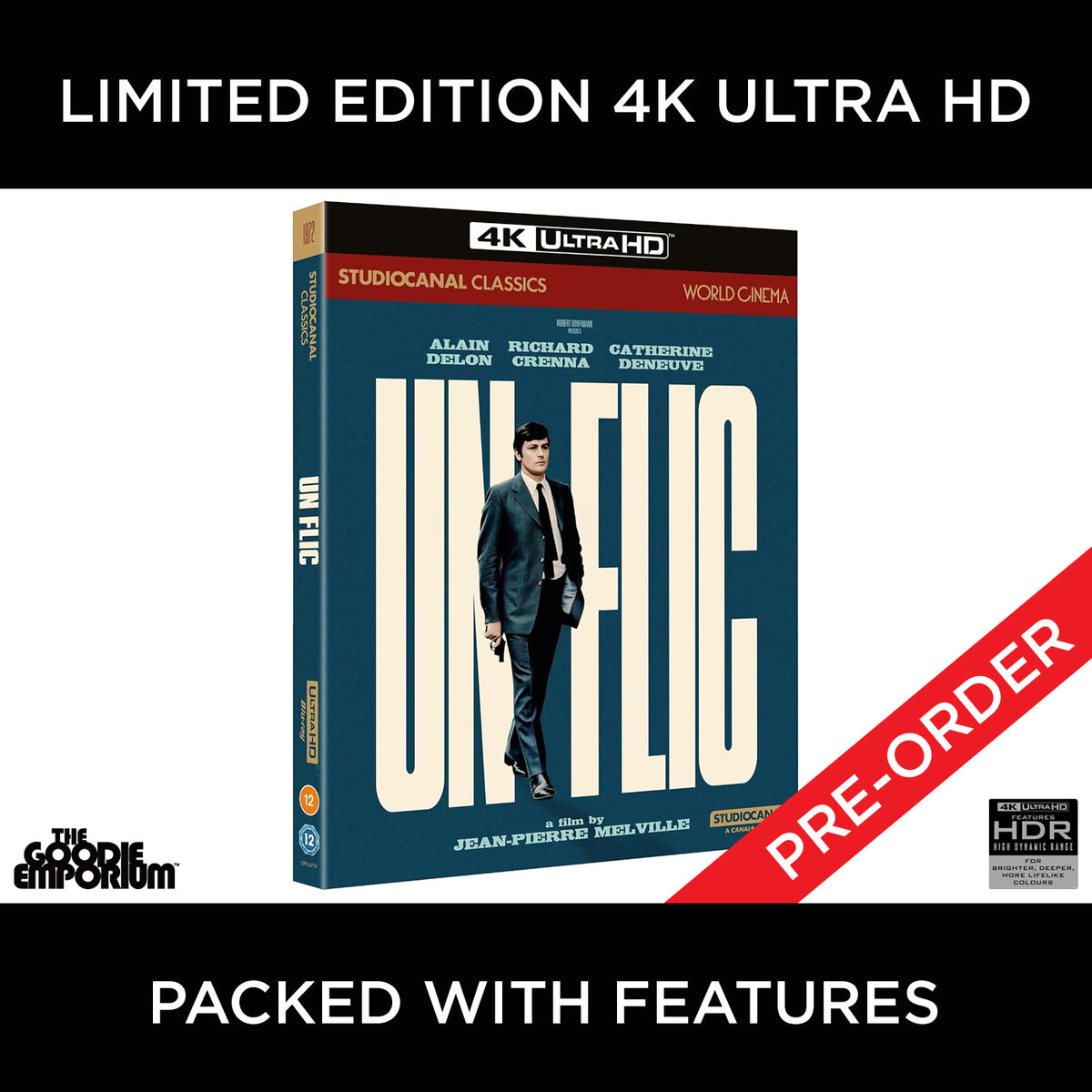 Un flic 4K Ultra HD Blu-ray 1972 Studio Canal Alain Delon Jean-Pierre Melville A Cop Dirty Money