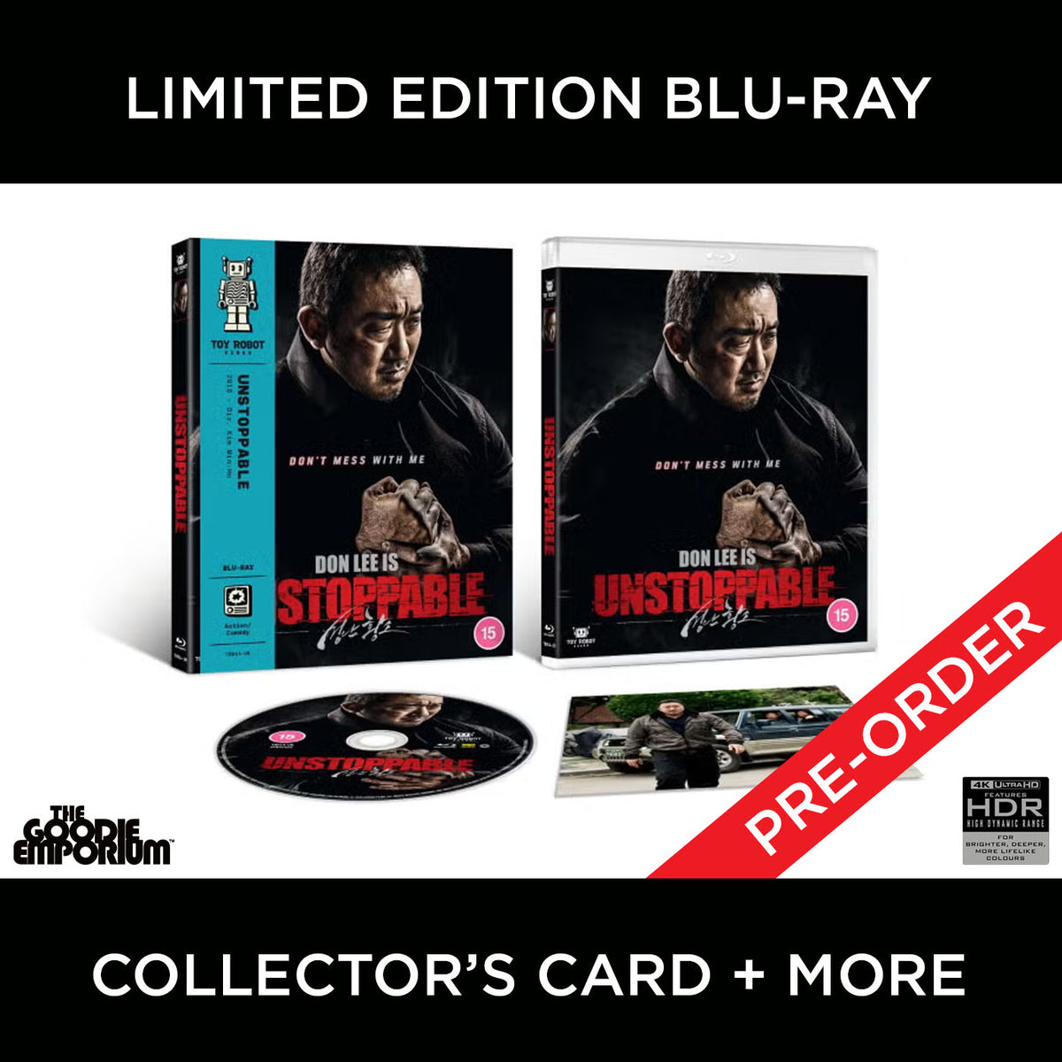 Unstoppable Blu-ray 2018 Toy Robot Video Arrow Ma Dong-seok Don Lee