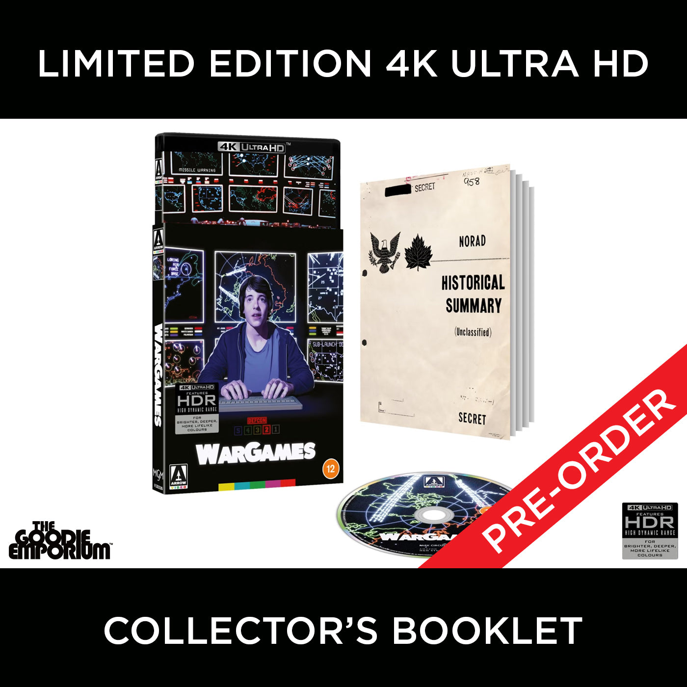 WarGames 4K Ultra HD Blu-ray 1983 War Games John Badham Matthew Broderick Dabney Coleman