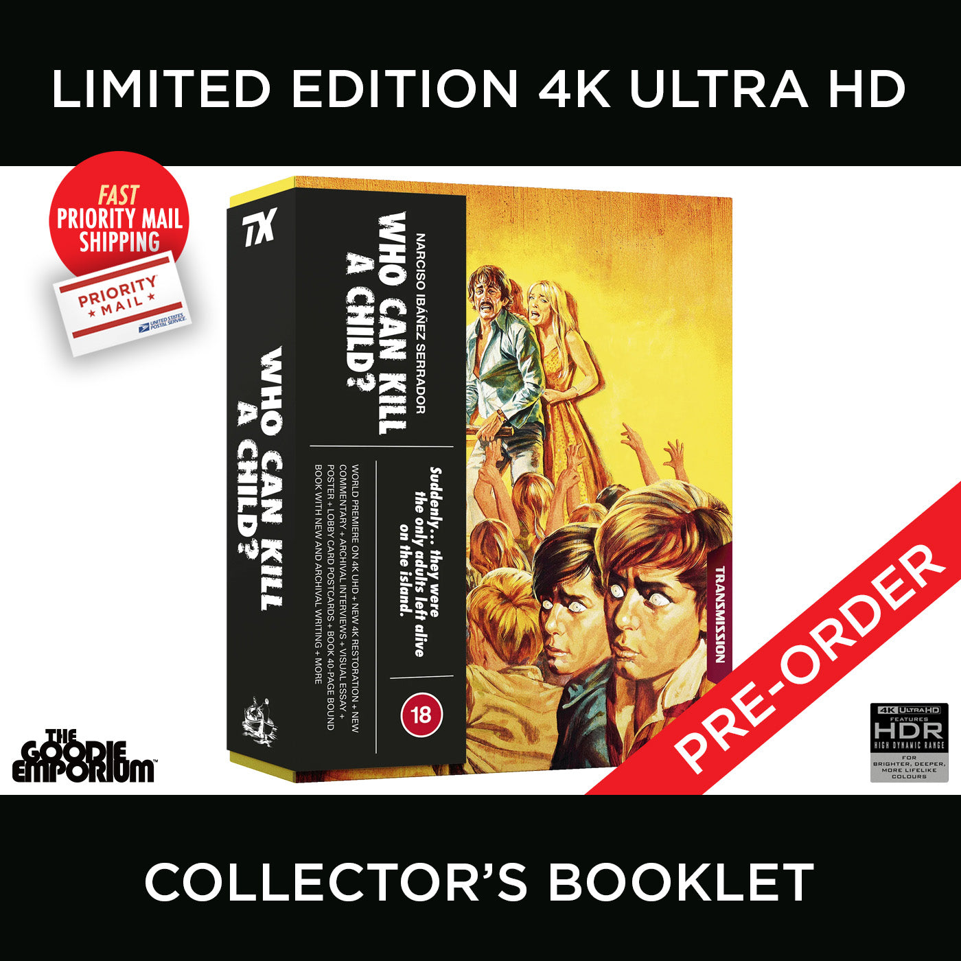 Who Can Kill a Child? 4K Ultra HD Blu-ray 1976 Radiance Transmission UHD Island of the Damned Would You Death is childs play