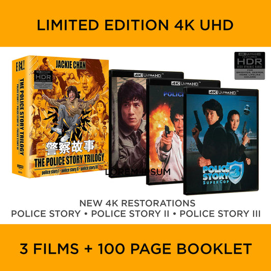 Police Story Trilogy 4K UHD Jackie Chan Blu-ray Eureka UK Supercop