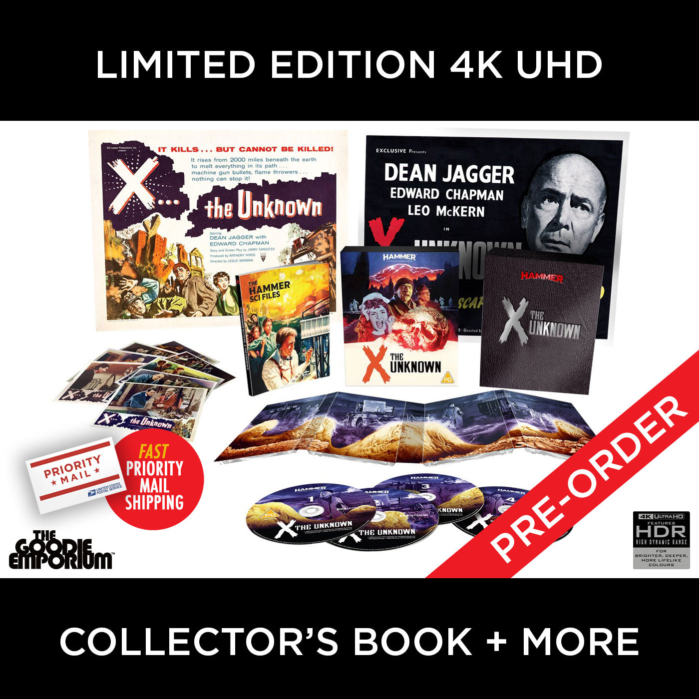 X The Unknown 4K Ultra HD Blu-ray Hammer Films 1956 Dean Jagger Edward Chapman Leslie Norman