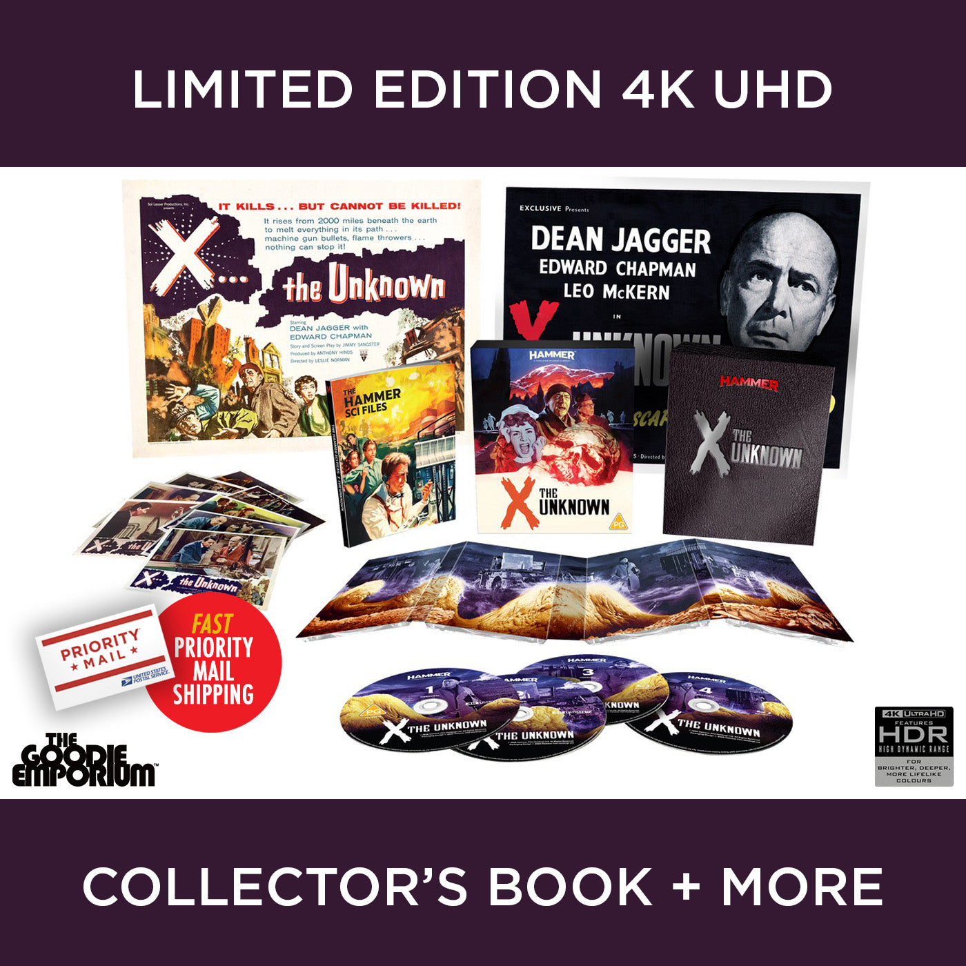 X The Unknown 4K Ultra HD Blu-ray Hammer Films 1956 Dean Jagger Edward Chapman Leslie Norman