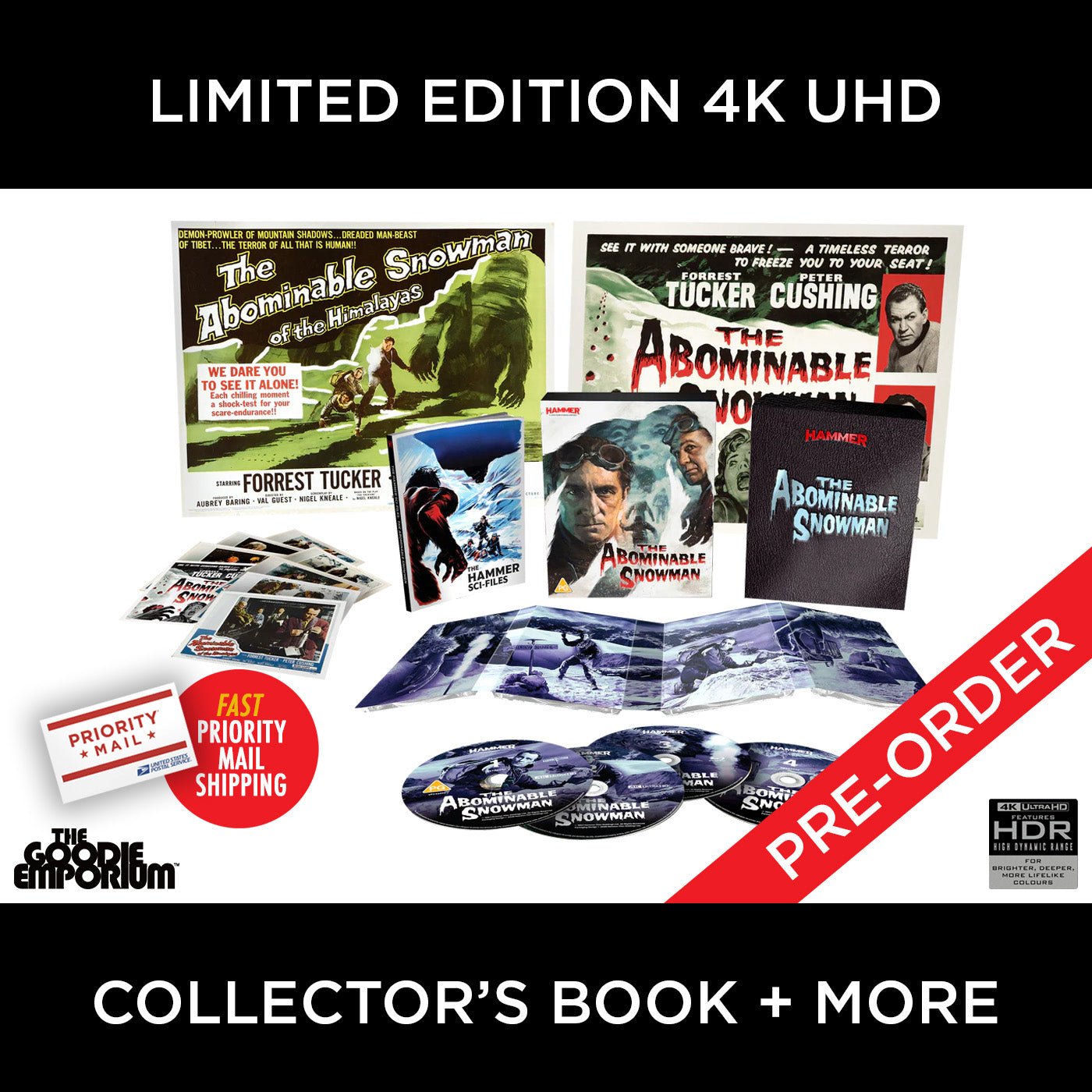 The Abominable Snowman 4K Ultra HD Blu-ray Hammer Films 1957 of the Himalayas Snow Creature