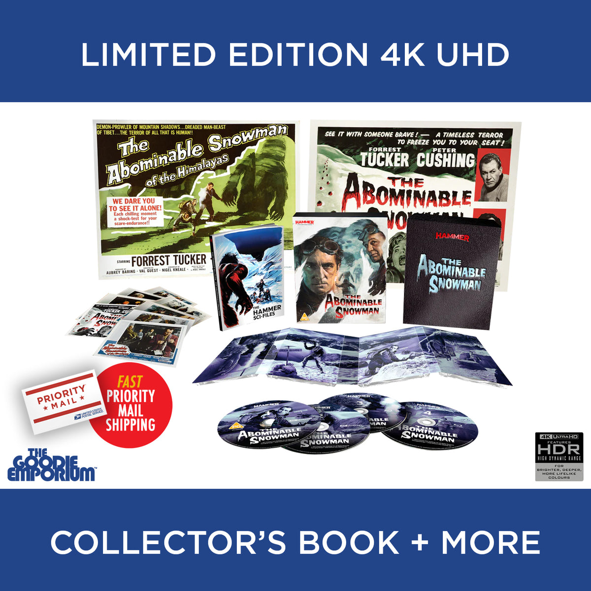 The Abominable Snowman 4K Ultra HD Blu-ray Hammer Films 1957 of the Himalayas Snow Creature
