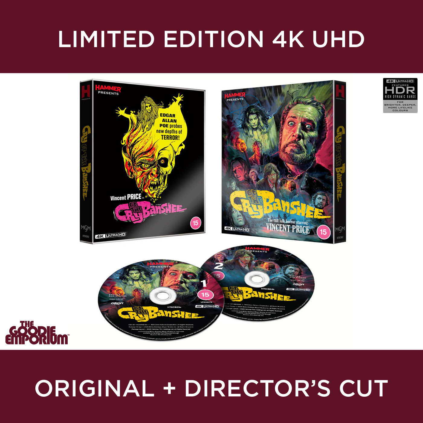 Cry of the Banshee 4K Ultra HD 1970 Blu-ray Hammer Films Vincent Price