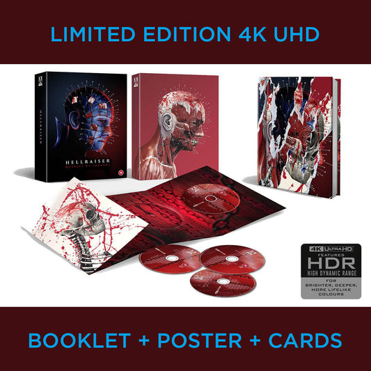 Hellraiser Quartet of Torment 2 3 4 4K Ultra HD Blu-ray Arrow Films II III IV